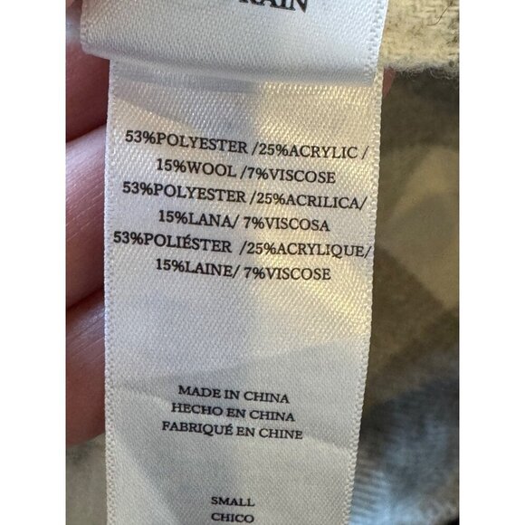 Rails Shirt Jacket Women Small Gray Ivory Tripp Shacket Plaid Flannel Cowgirl - Picture 14 of 15